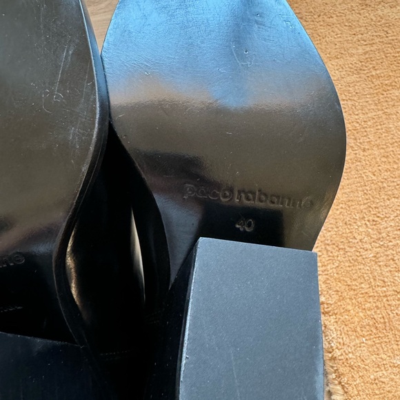 NWOT Paco Rabanne Black Chelsea Leather Boots - Picture 9 of 9